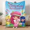 Berry Bitty Adventures Flannel Blanket Super Soft Warm Cozy Blanket For Sofa Bed Office Travel Allseason Home Decor Gift