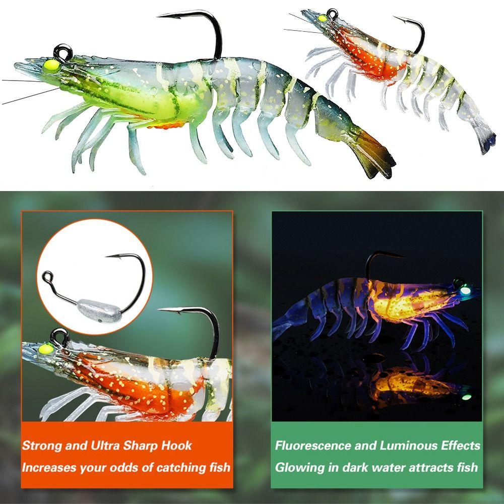 9см 12г Мягкий Плоский коготь/классический Креативный Креветка Искусственная приманка Приманка для креветки Морская рыбалка Крючок Червь Силикон