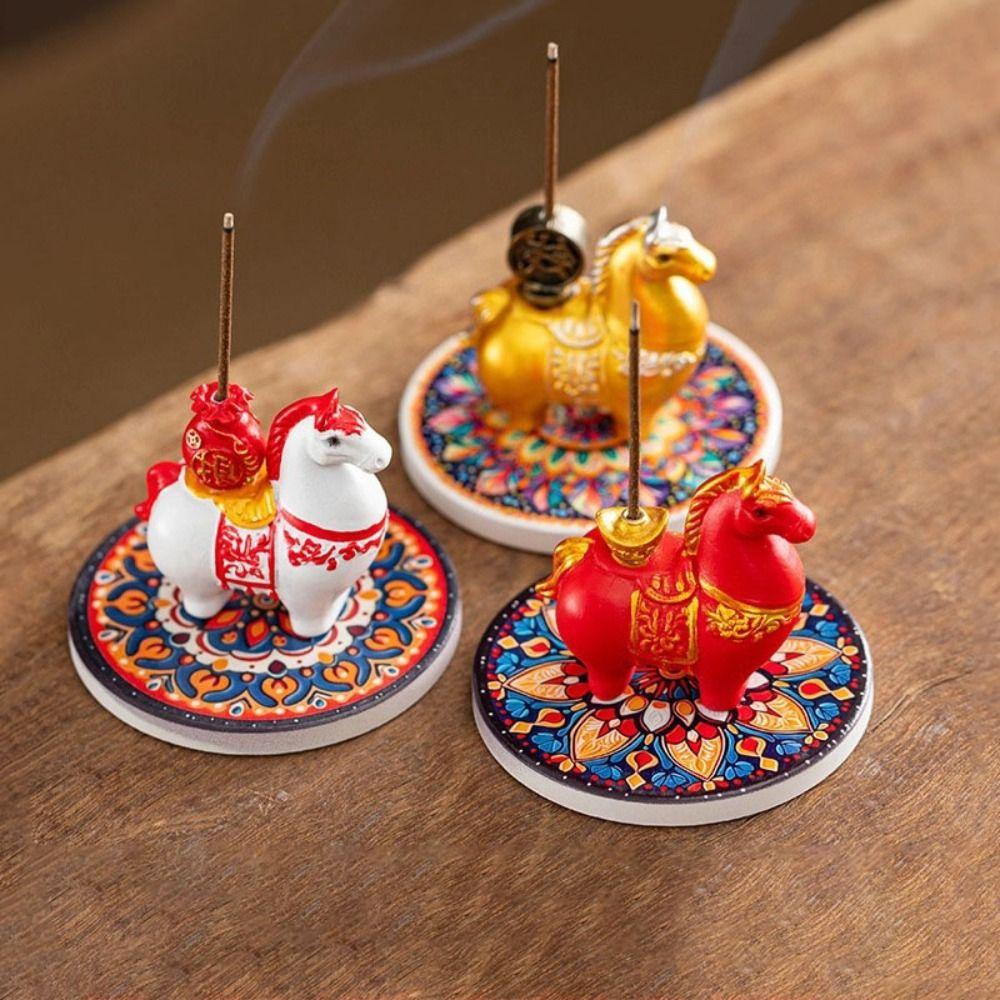 Подставка для благовоний в форме пони, Забавная подставка для благовоний, Мультяшный зодиакальный пони, Подставка для благовоний, Орнамент