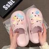 [BRSO] Kitty Cat Hole Shoes Women's Summer New Thick-soled Heightened Non-slip Beach Bag Head Slippers
