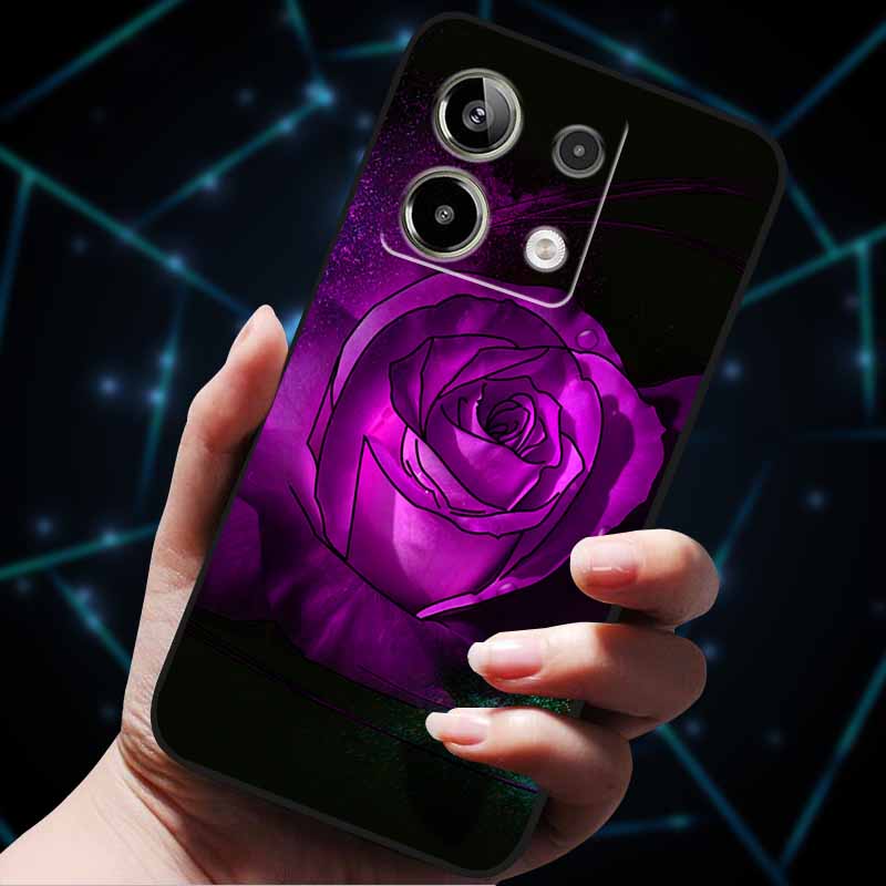 3D Цветочные тисненые чехлы для Redmi Note 13 Чехол Note13Pro 5G Мягкие силиконовые чехлы для телефона для Redmi Note 13 Pro Plus Задняя крышка Сумка
