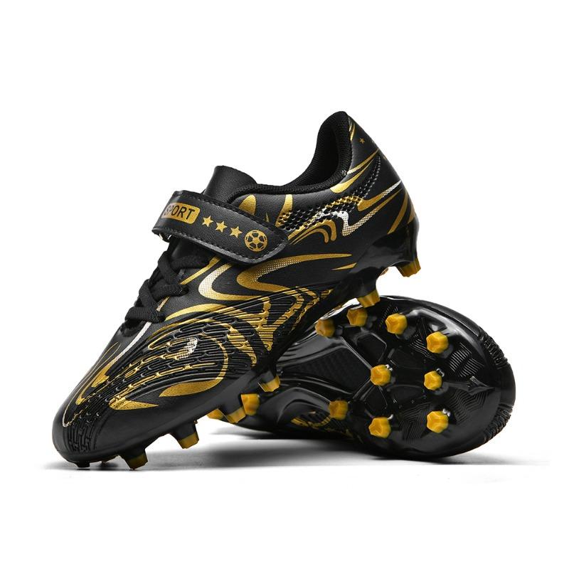 Детские футбольные бутсы для детей 30-38 лет, однотонные футбольные бутсы с волшебной клюшкой, тренировочные детские футбольные бутсы