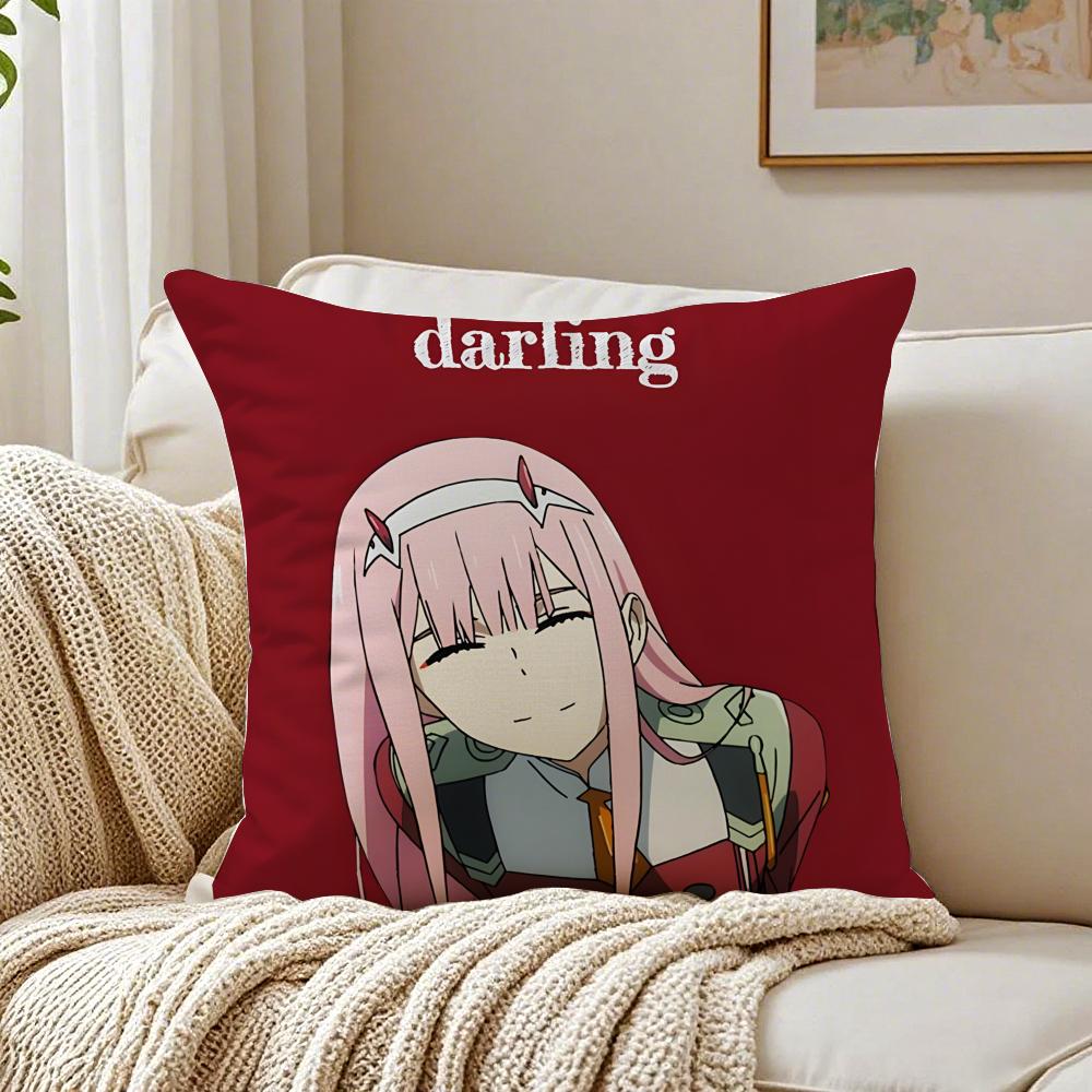 Аниме Меха 02 ноль два DARLING in the FFRANXX Наволочка Подушка Антипылевой клещ Гостиная Диван Декор Подушка Комната