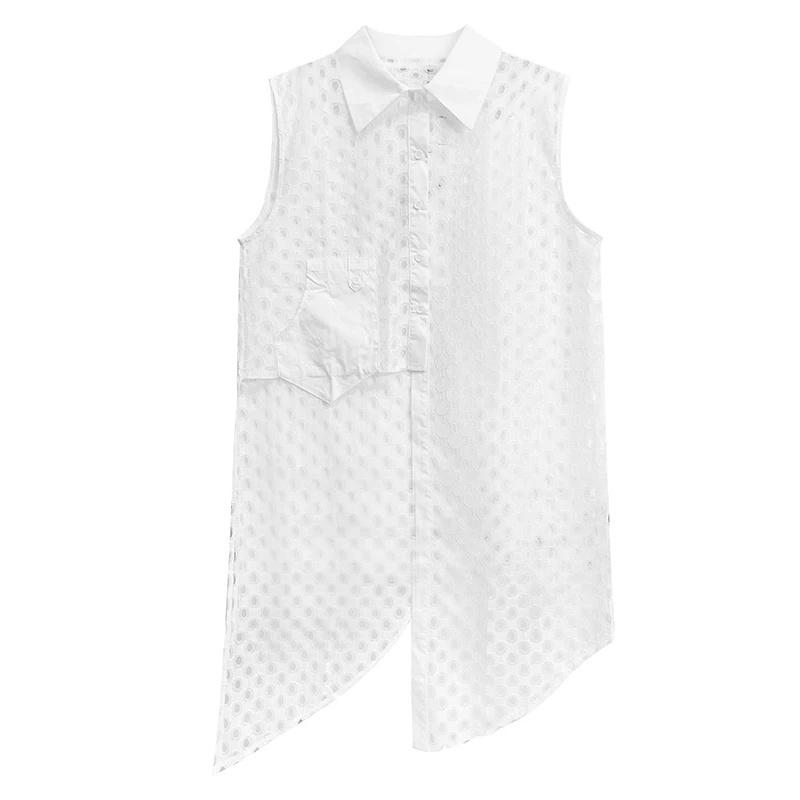 Xitao Асимметричная рубашка без рукавов Personality, женский топ WLD20213