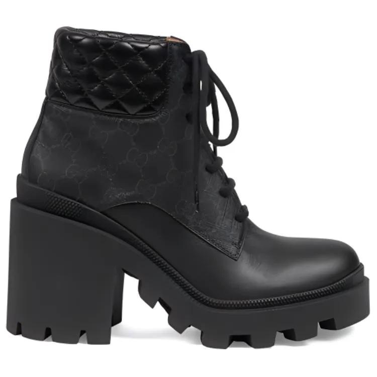 Gucci Womens GG Ankle Boot 'Black GG ' (women's sizes) Black Ankle Boots 659691 UC810 1000