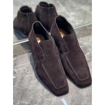 Версия из овчины~ Новые челси в британском стиле осенью 2025 года Женские ретро короткие ботинки Модные универсальные ботинки на квадратном каблуке