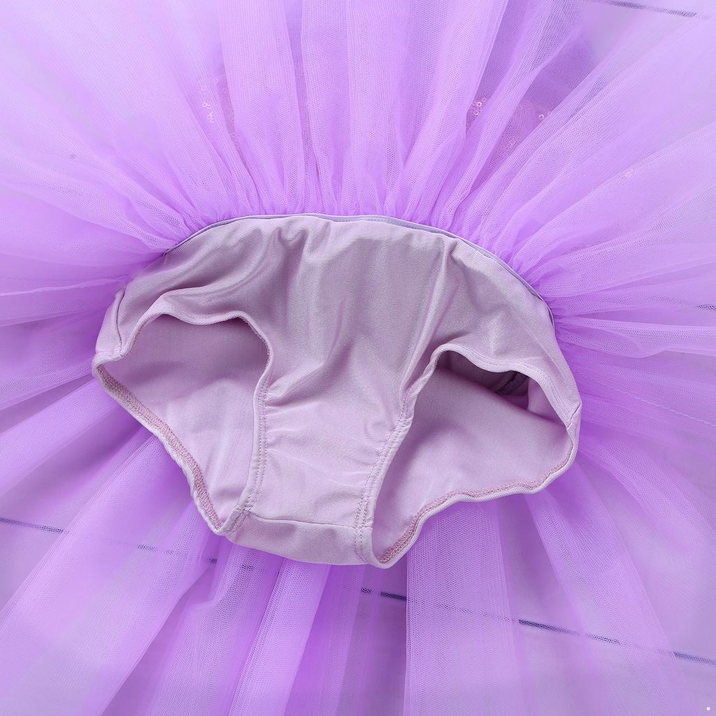 Детский костюм с блестками, балетное платье-пачка для девочек, танцевальное трико, сценическое гимнастическое платье для упражнений