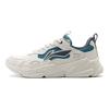 Li Ning Flowing Fire амортизирующие нескользящие износостойкие повседневные туфли с низким верхом мужские повседневные туфли белые синие AGCT387-1