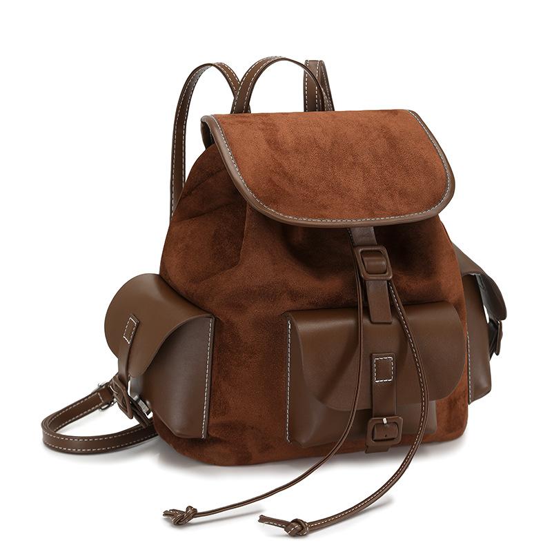 Винтажный рюкзак с цветными блоками, школьный рюкзак в стиле колледжа, дорожный рюкзак