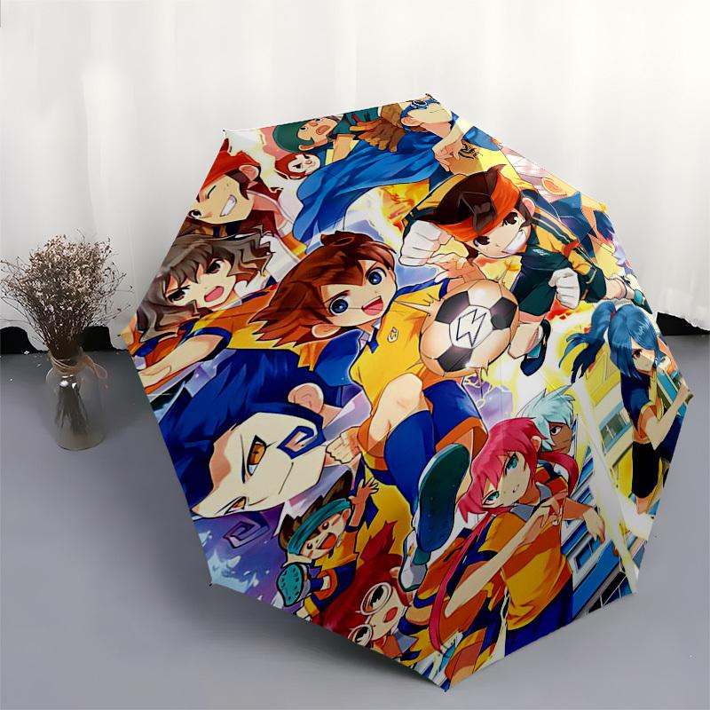 1pc Benjiro & His Friends: Automatic Opening/Closing Outdoor Umbrella with Portable Tri-Fold Design, 8-Rib Iron Frame - Outdoor for Fans, Travele