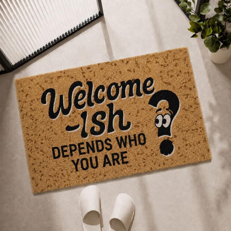 Floral Coir Doormat Non Slip Durable Indoor Outdoor Entryway Kitchen Bathroom Floor Mat