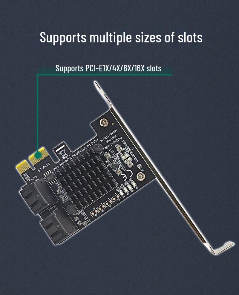 Карта расширения PCI-E GEN3 на 4 порта SATA 3.0 6G, адаптер для жесткого диска IPFS с контроллером ASMedia ASM1064.