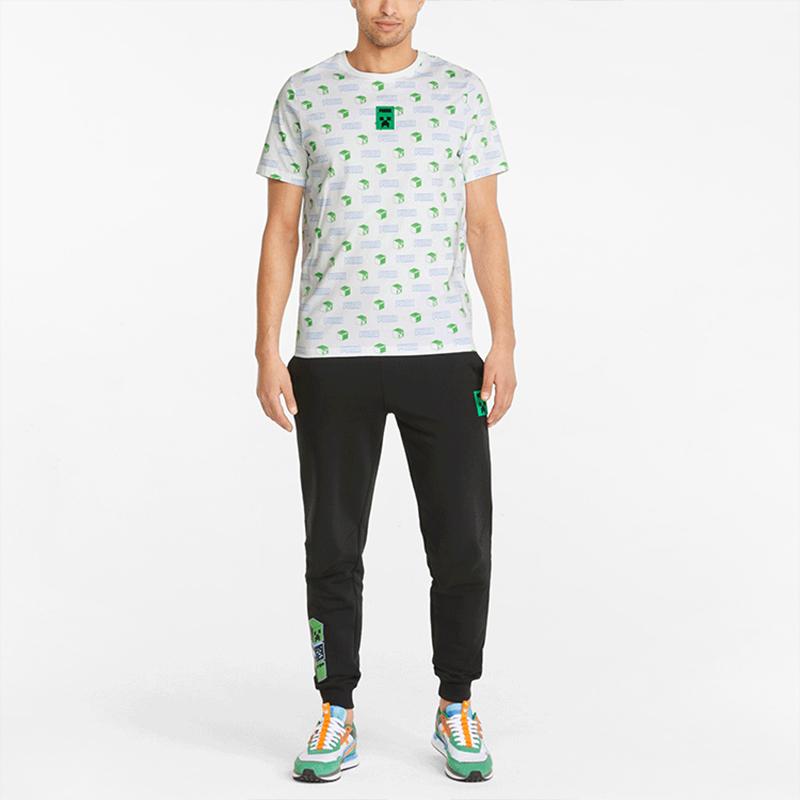 Puma X Футболка Minecraft AOP Белая Мужская Уличная одежда 534375-02