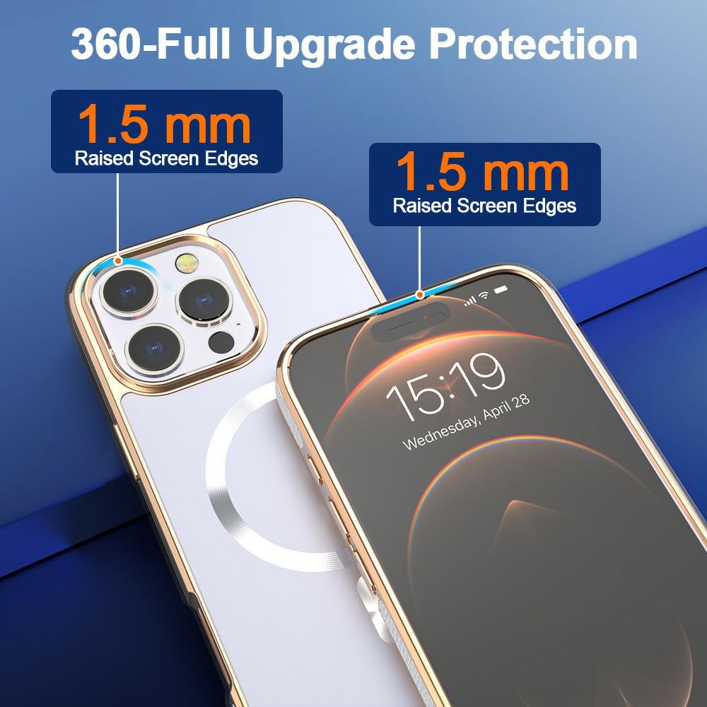 For iPhone 16 Pro Magnetic Case Electroplating Anti-Drop TPU + PC Phone Back Cover