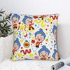 Payaso P-Plims Cartoon Music Square Pillow Covers Polyester Bed Car  Cushion Cover Cool Home Decoration Pillowcase 40*40