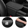Leather+Sponge+Suede Surface Car Armrest Mat Center Console Arm Rest Protection Cushion Auto Armrests Storage Box Cover Pad