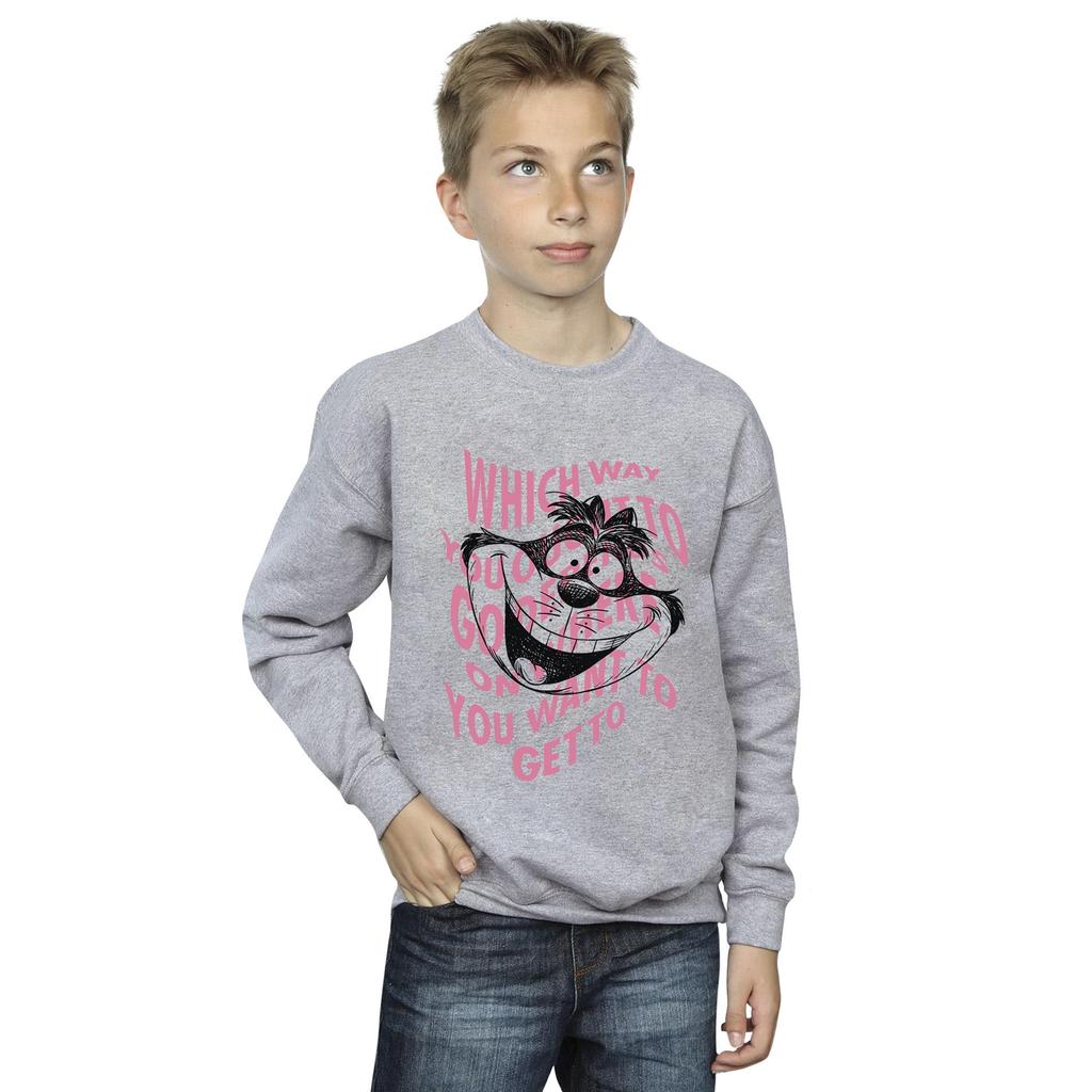 Disney Boys Alice In Wonderland Chesire Cat Sweatshirt