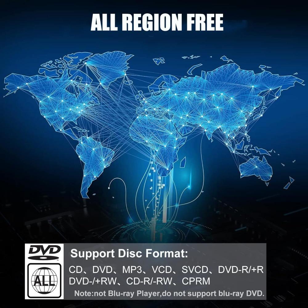Мини HD DVD-плеер, домашний CD-плеер, DVD-плеер для телевизора, поставляется с HDMI и RCA аудио-видео кабелями, с возможностью обновления до HD 1080p