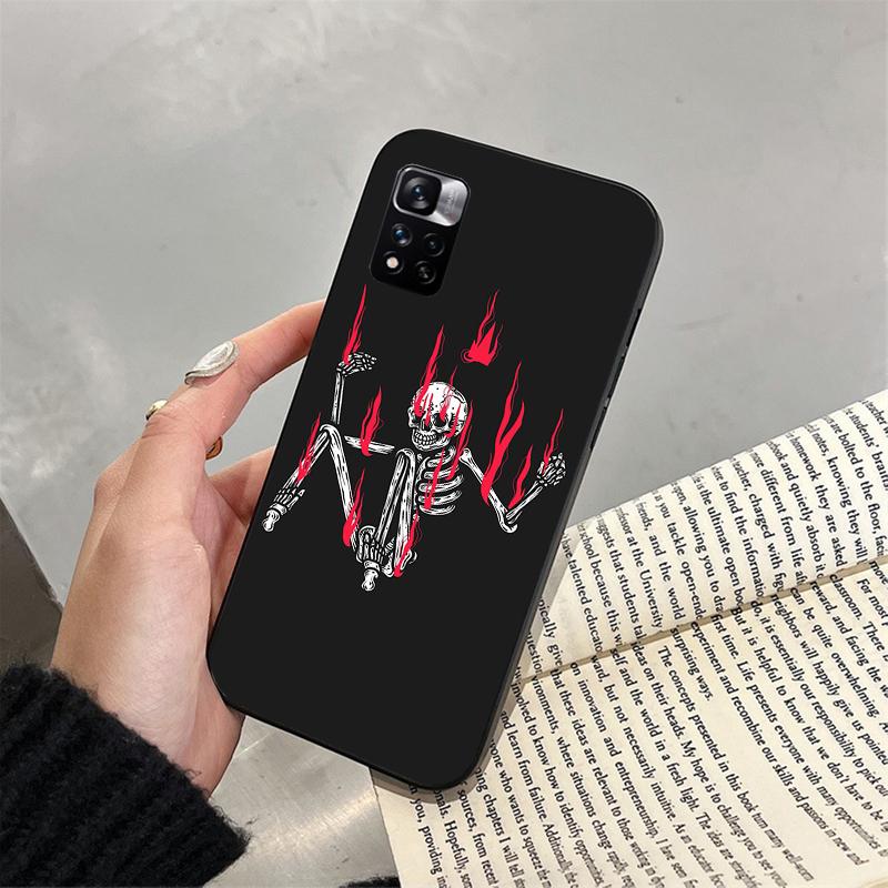 Чехол для телефона с рисунком скелета для Xiaomi Redmi note 14 Pro 14 13 12 11 10 Pro 14S 12S 11S Redmi 14C 13C 10