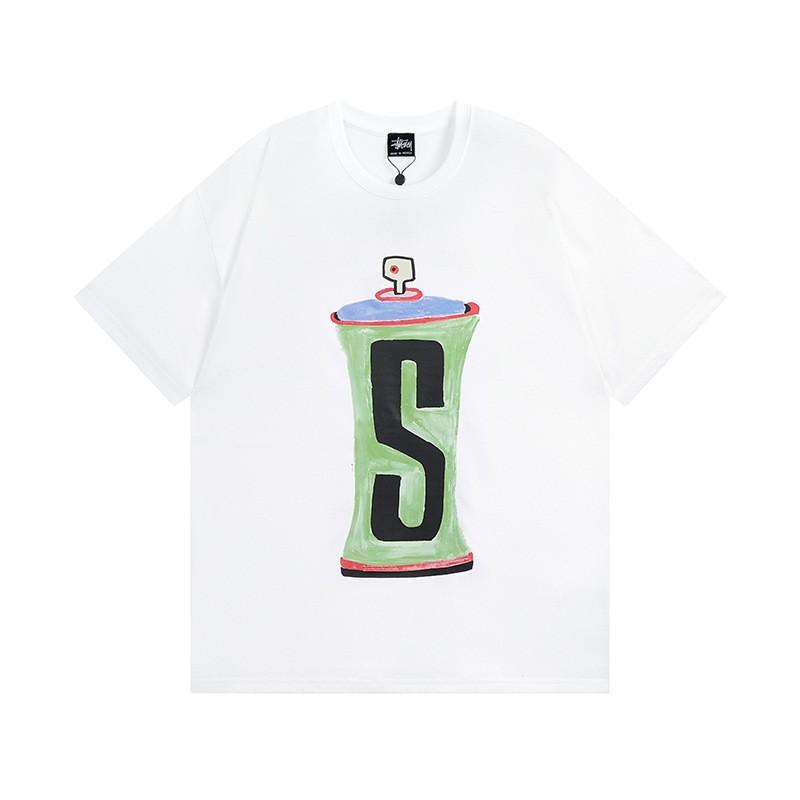 Short Sleeve T Shirt Couples Streetwear Casual Tee Letter Print Loose Fit Breathable