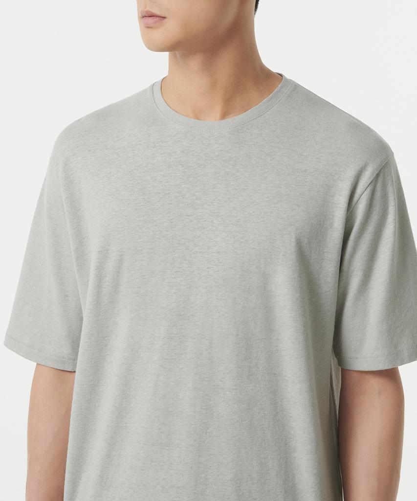 MUSINSA STANDARD Linen Blend Relaxed Crew Neck T-Shirt [Mushroom]