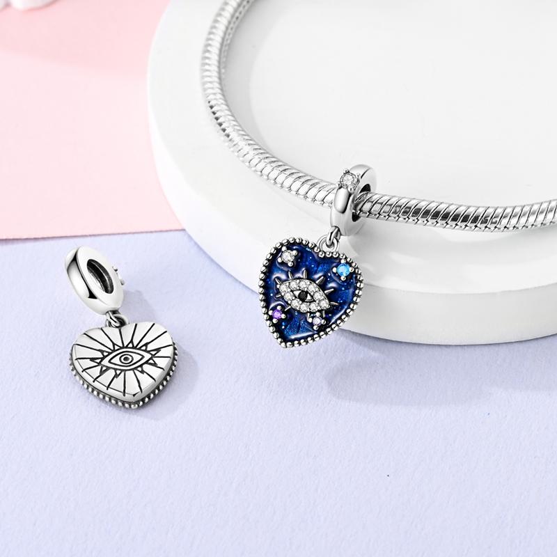 Copper Firefly Charms Evil Eye Air Balloon Blue Charms Fit Original Bracelet Beads For Jewelry Making