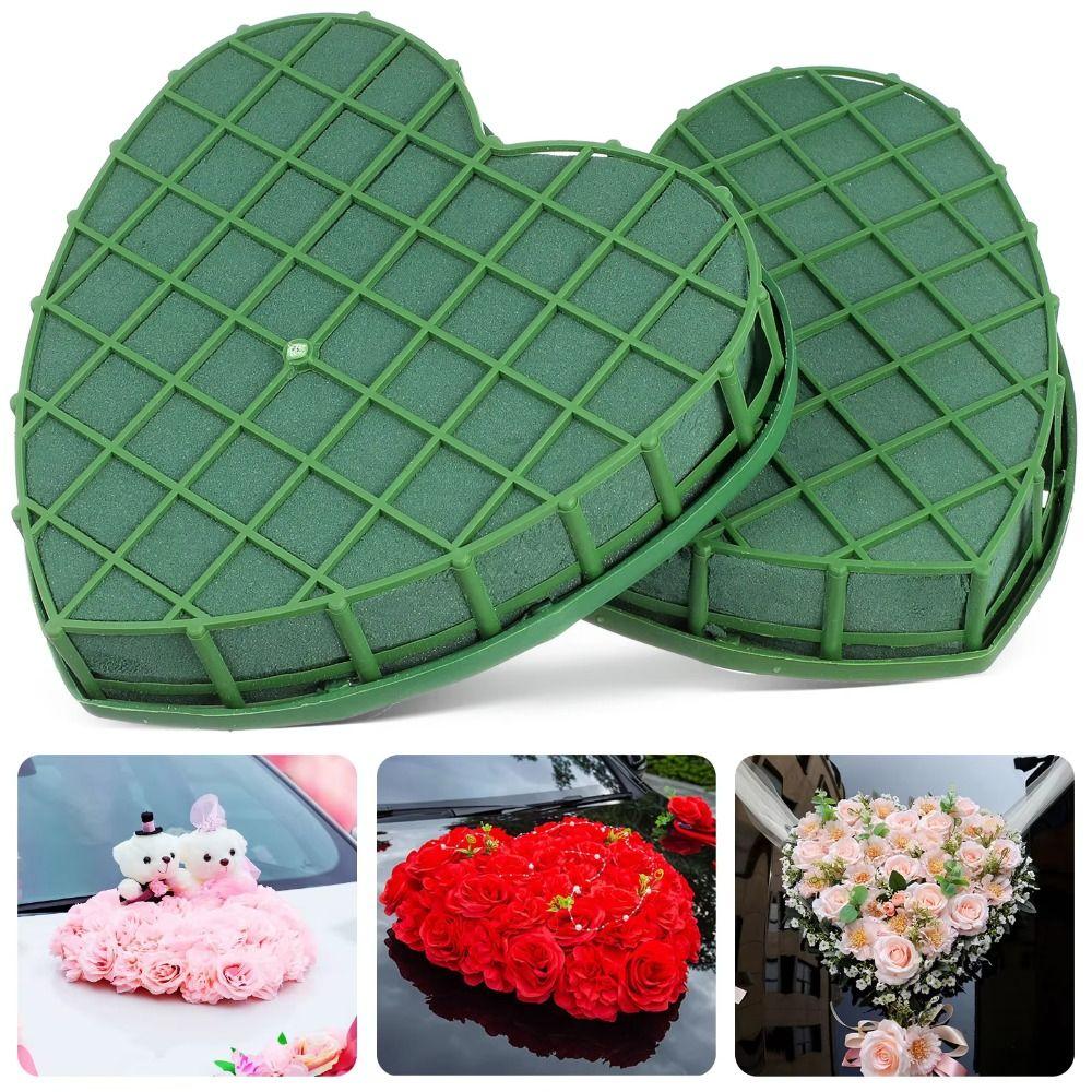 With Suction Cup Floral Bricks Heart Shaped Flower Mud Florist Sponge Vehicle Decoration
