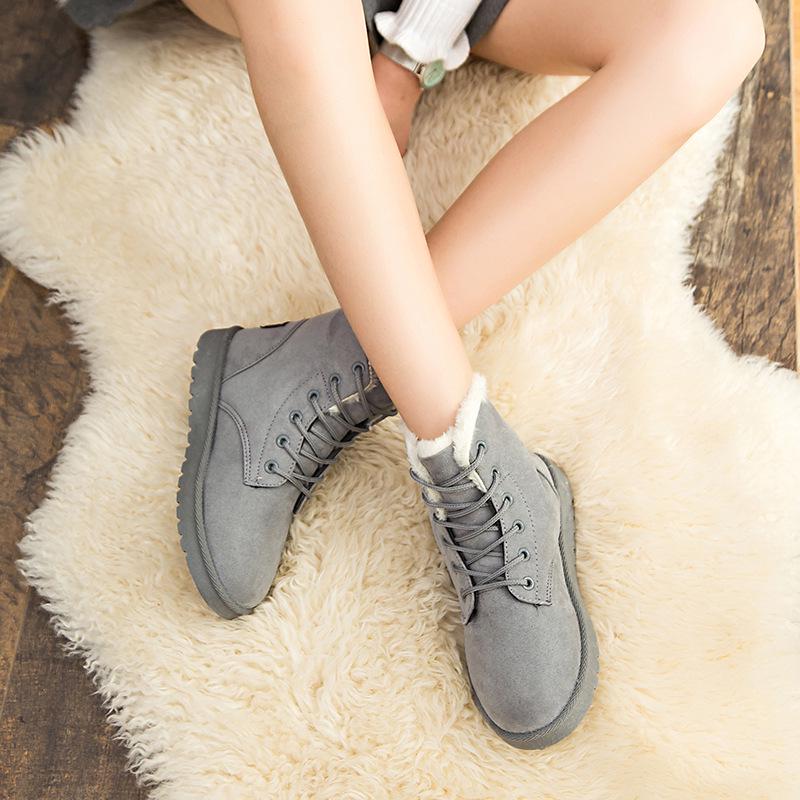 Ботильоны Теплые зимние сапоги Плюшевые женские ботинки Зимняя обувь Женская обувь Женские зимние ботинки Ботинки