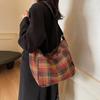 Ретро клетчатая летняя сумка женская новая повседневная сумка-мессенджер для поездок на работу сумка-тоут на плечо для студентки колледжа