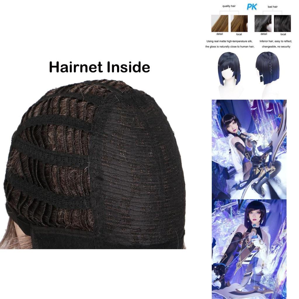 Genshin Impact Yelan Wig Cosplay Prop Heat-resistant Adjustable