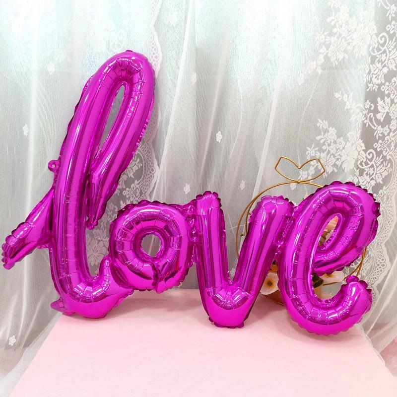 Marriage Conjoined Love Aluminum Film Letter Balloon Confession Marriage Proposal Birthday Party Decoration Scene Wedding Room Decoration Supplies