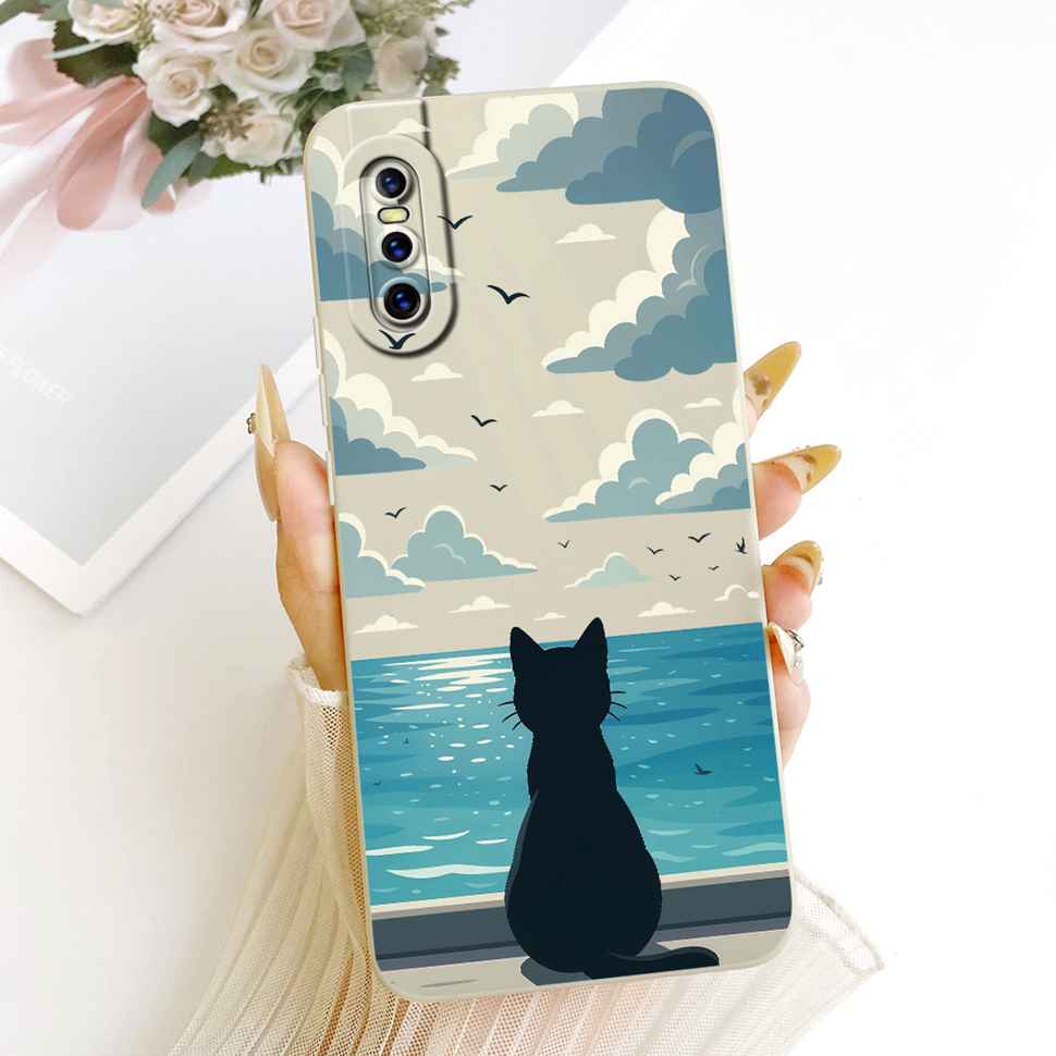 Для Vivo V15 Pro 2019 Чехол Vivo1818 Силиконовый Мягкий Милый Кот Кролик Расписная Задняя Крышка Для Vivo V 15 V15 Pro Чехлы Fundas Coque