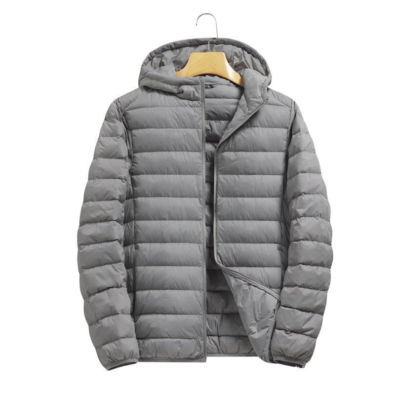 Высококачественная легкая куртка-пуховик, не скатывается, мужская зимняя с капюшоном, новая, легкая, гарантия