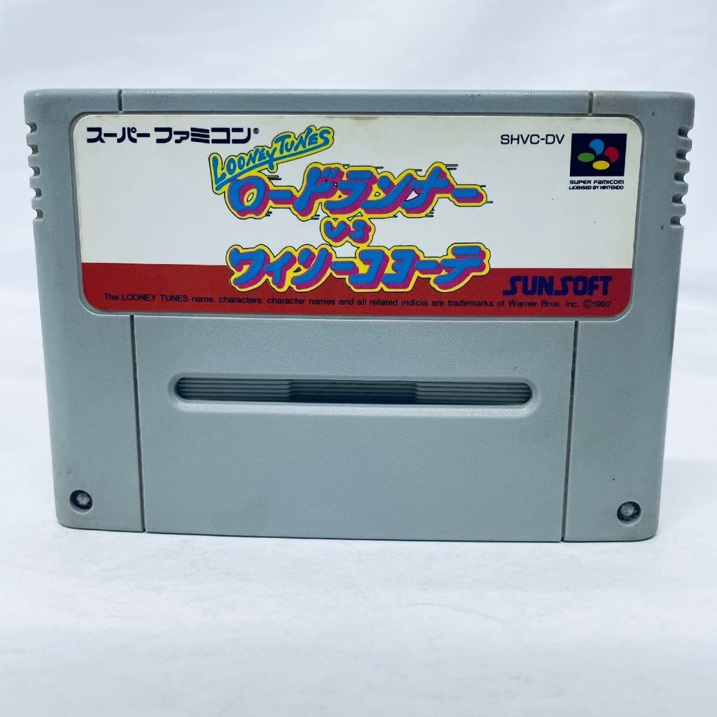 Used Road Runner's Death Valley Rally SFC SNES Super Famicom SHVC-DV tested working Nintendo Action Sunsoft (Sun Electronics) NTSC-J Super Nintendo