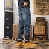 Мужские осенние джинсы, хлопковые эластичные прямые брюки-харлан для мужчин, осенние американские модные брендовые джинсы для мужчин, осень и зима.