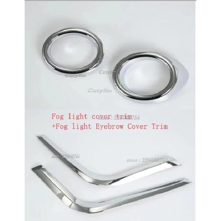 For Subaru XV Crosstrek 2017 2018 ABS Chrome Front Fog Light Cover Trim Foglight Eyebrow Molding Garnish Car Styling