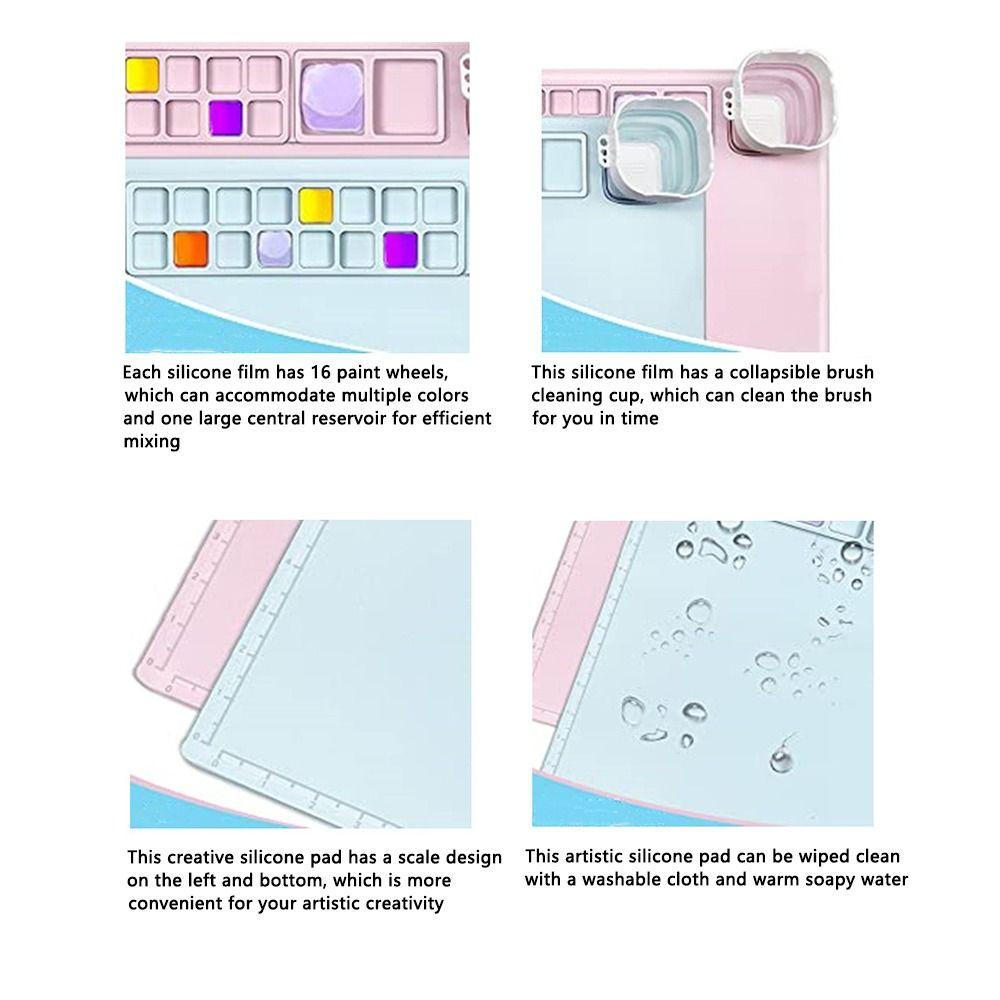 Штамповка DIY антипригарная пигментная палитра глиняный коврик силиконовая доска для рисования силиконовый коврик для рисования