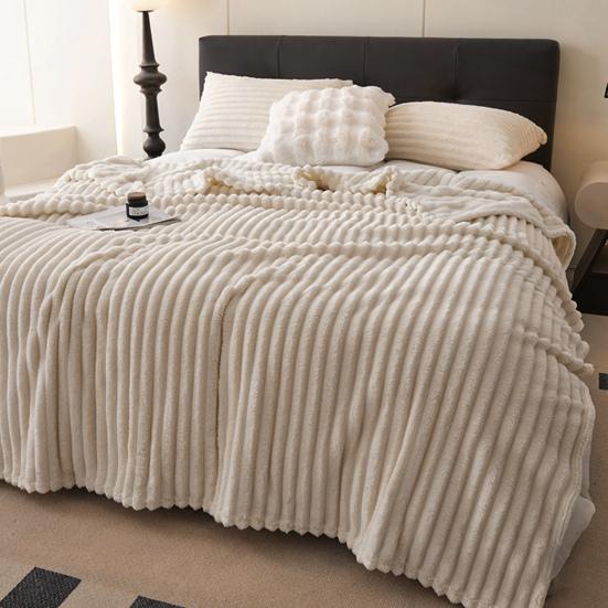 Фланелевое одеяло утолщенное искусственное кроликовое плюшевое пузырчатое покрытие сплошной цвет офисная домашняя кровать