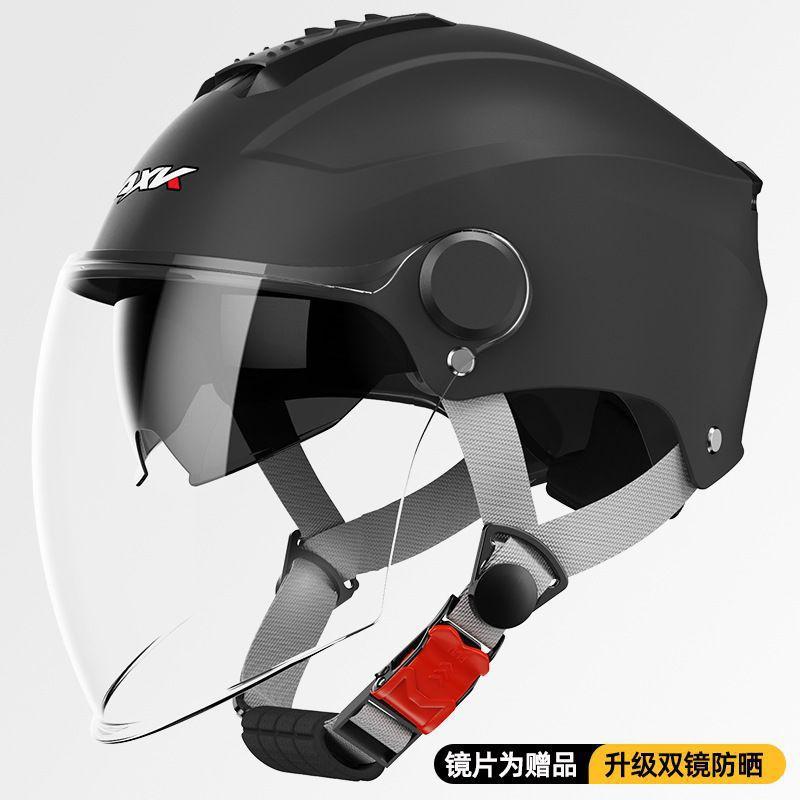 3C Certified Dual Lens Motorcycle Helmet Adults Unisex Electric Scooter Use ABS Half