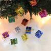 WTEMPO 4 Packs 12PCS/Pack Christmas Decorations 2.5CM Laser Small Gift Bags Christmas Decorations Creative DIY Christmas Tree Decorative Pendants