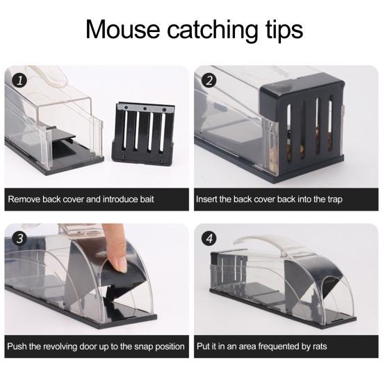 Гуманная мышеловка для помещений 9,9 дюймов живые ловушки для мышей без защемления хвостов многоразовая крысоловка