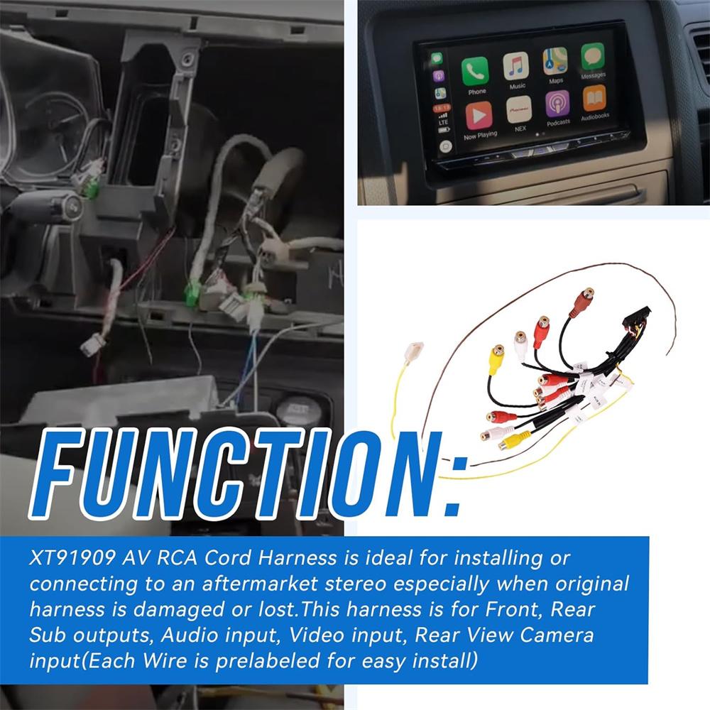 24-контактный жгут проводов для автомобильного аудио-видео AV RCA для Pioneer CDP1803 XT91909