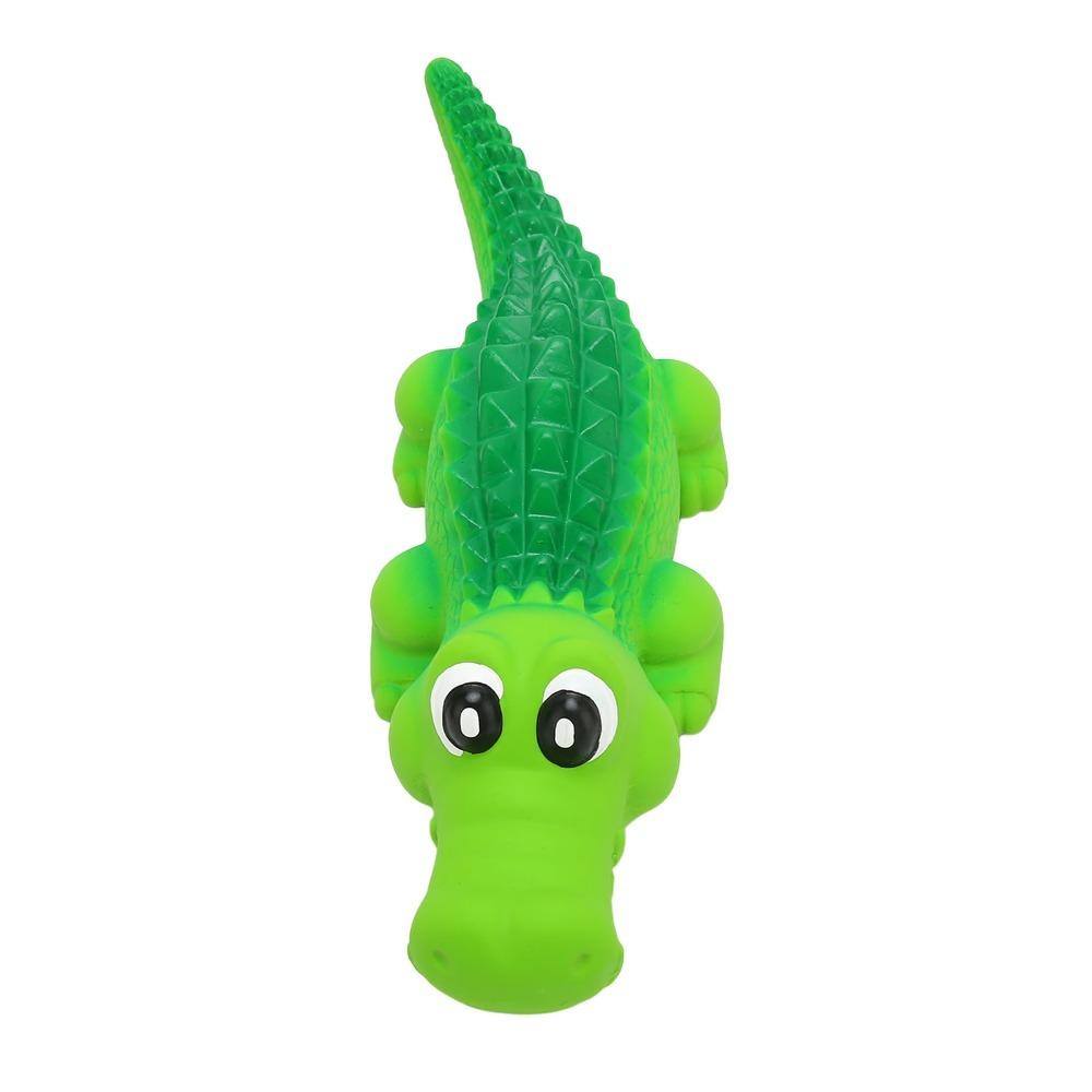 Vivid Green Squeaky Dog Alligator Toy Pet Boredom Relief Toy Puppy Teething Period