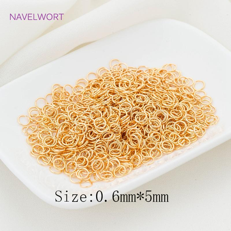 100pcs/Lot 3/4/5mm Open Jump Rings Connectors 18K Gold Plated Split Ring For Jewelry Making Finding Accessories