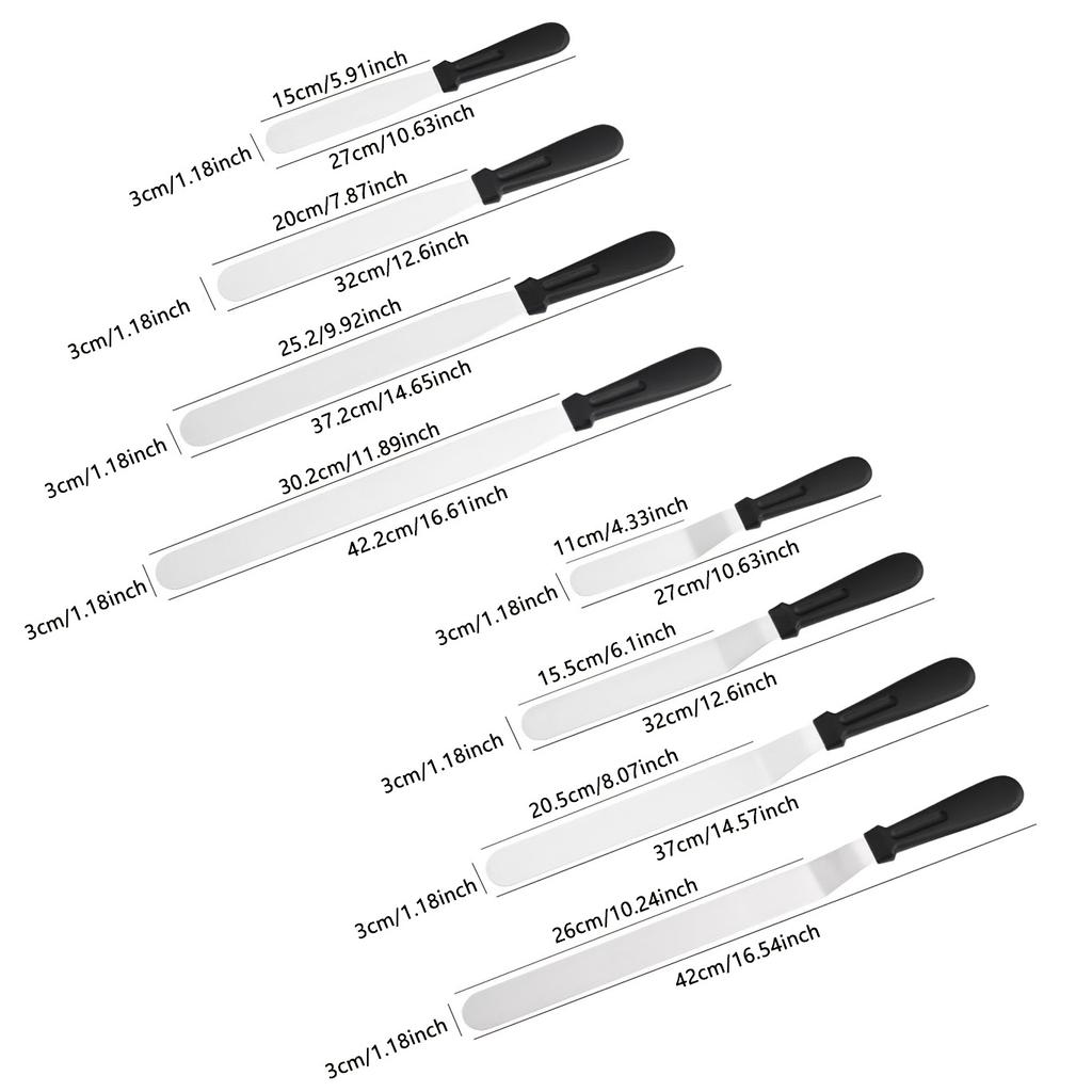 1 шт. Нержавеющая сталь пластиковая ручка прямая изогнутая лопатка для крема для торта
