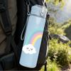 1PC Pastel Rainbow Cloud 750ml Color Plastic Sports Water Bottle Leakproof Flip Straw Lid Suitable for Sports Office Home Use