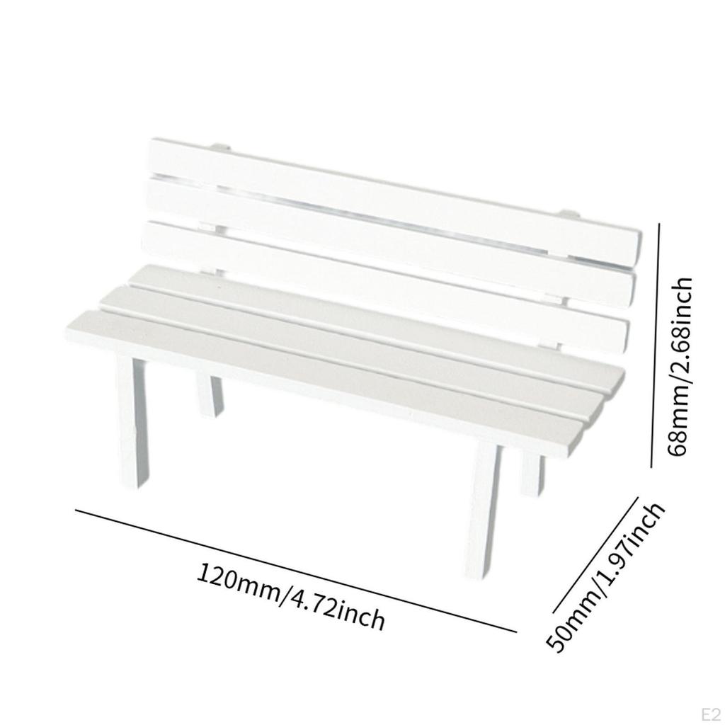 Миниатюрная уличная скамейка, аксессуар для сказочного сада, DIY-фитинги, мини-модель стула для патио