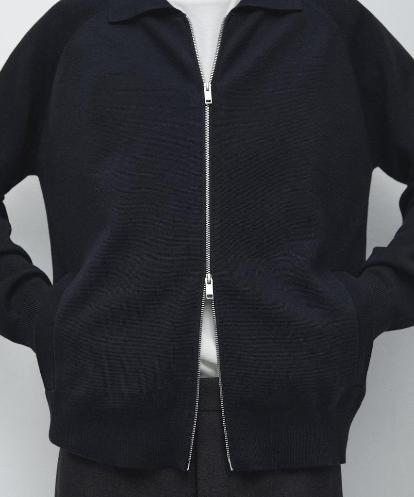Хлопковый кардиган на молнии Massimo Dutti