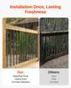 Staircase Balusters 101 Pack 36 In Aluminum Spindles with Screws/Rail Caps