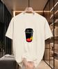2026 New Arrival Pure Cotton Tshirt Funny Coffee To Lightning Warning Graphic Print Crew Neck Unisex Casual Short Sleeve
